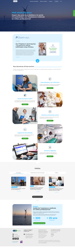 Illustration du projet Refonte du site internet de PmSm, filiale du groupe Medipro